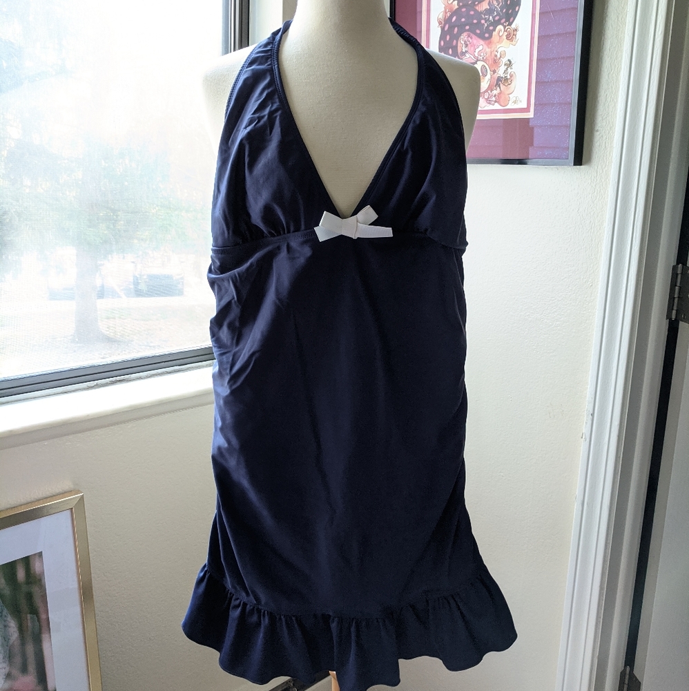 Navy Halter One Piece - image 1
